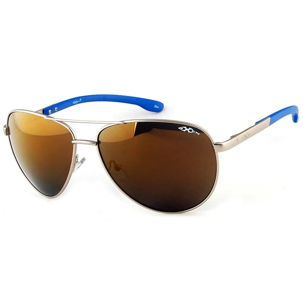 "Oxen Revolution 93005" Sports Aviator Sunglasses with Flash Mirror Coating