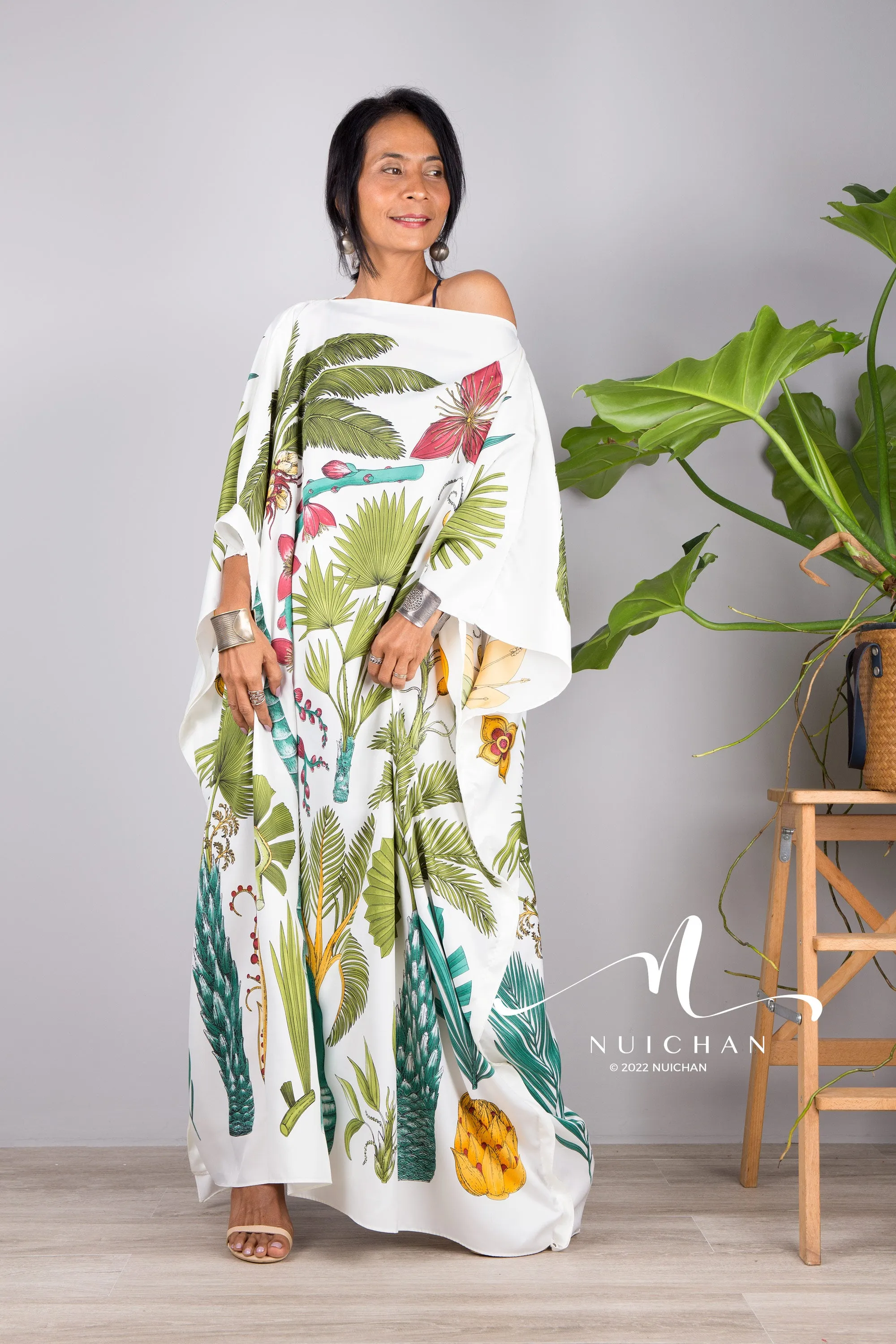 Silk kaftan dress