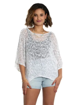 Suzie Blue - Popcorn Knit Short Sleeve Top