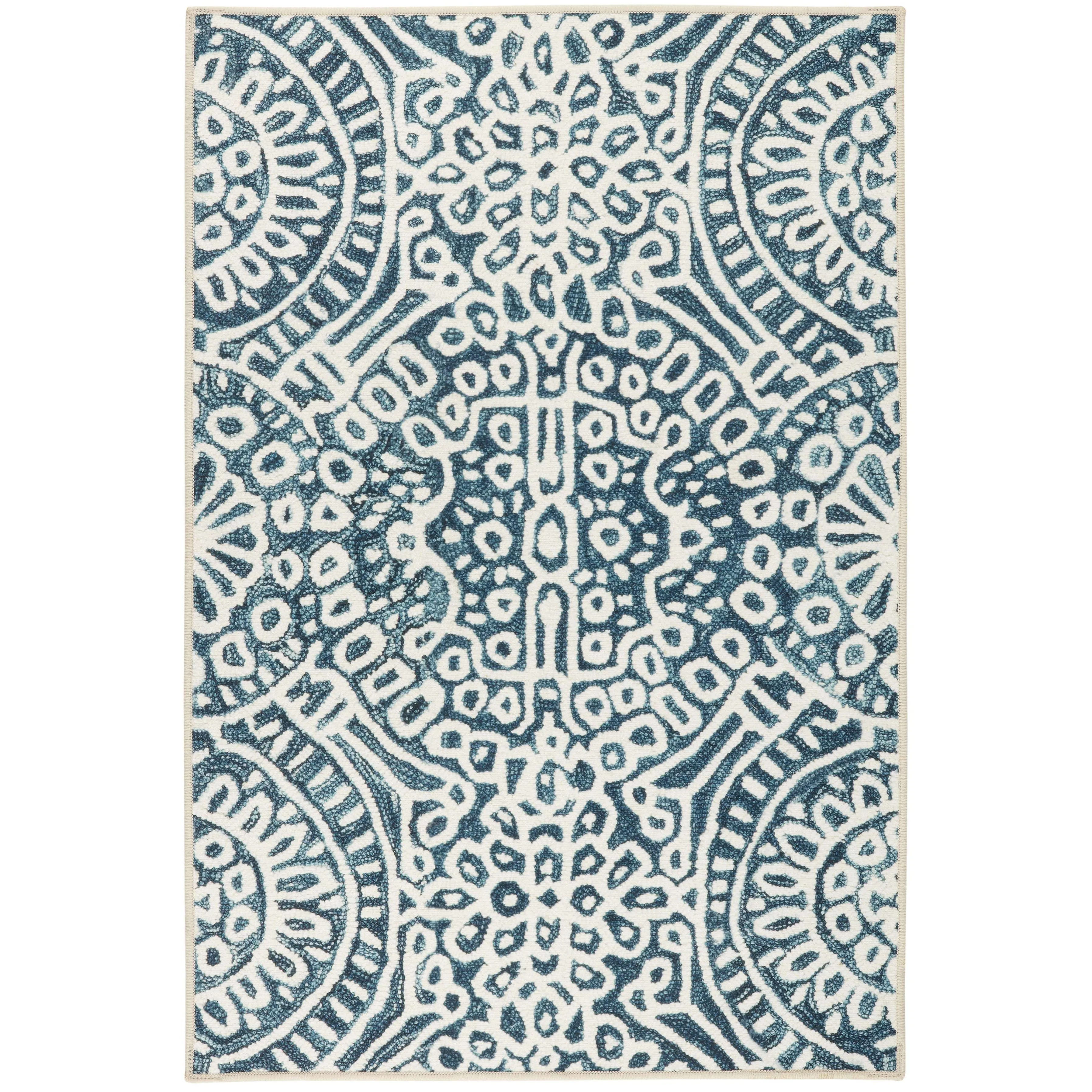 Temple Ink Machine Washable Rug