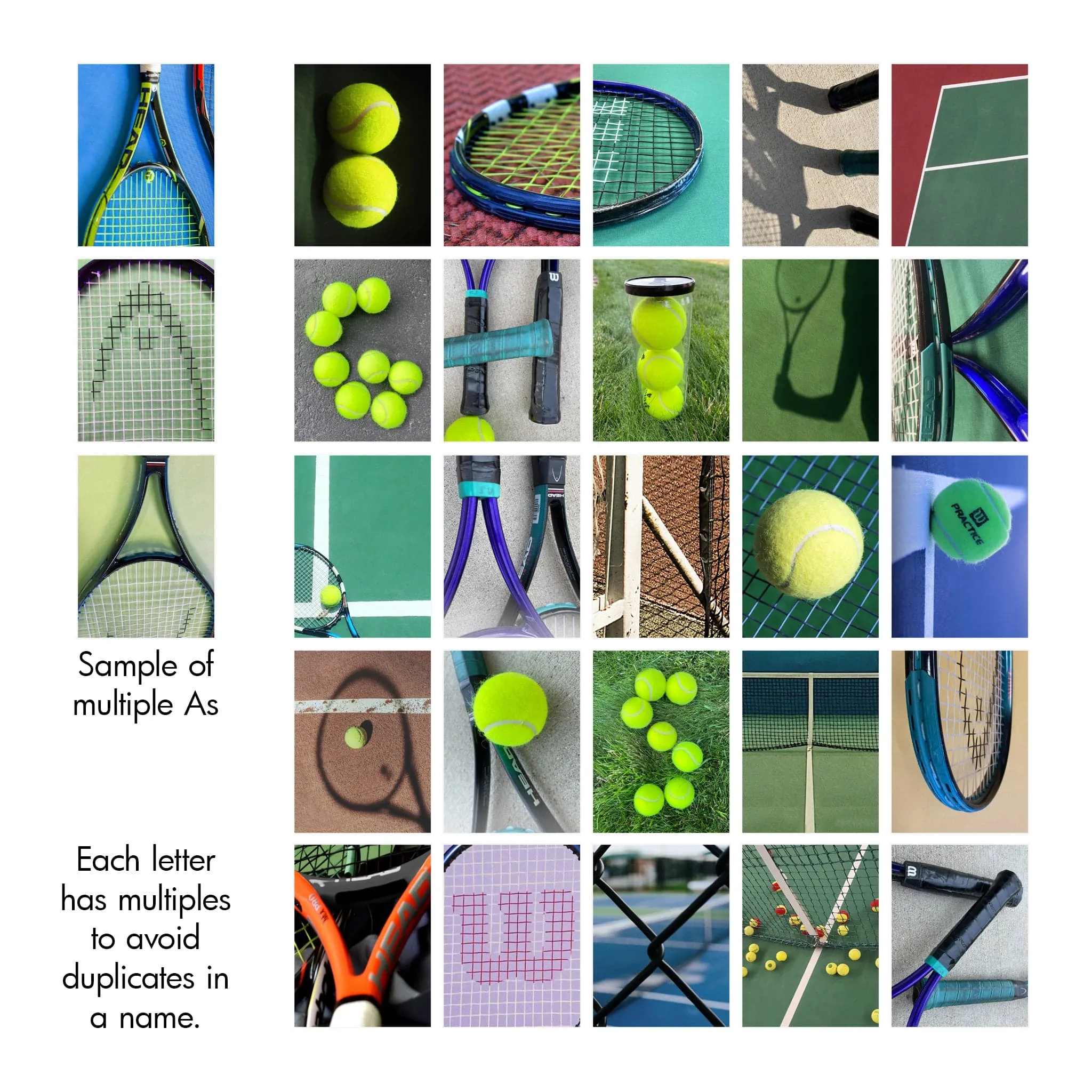 Tennis Name Art Print