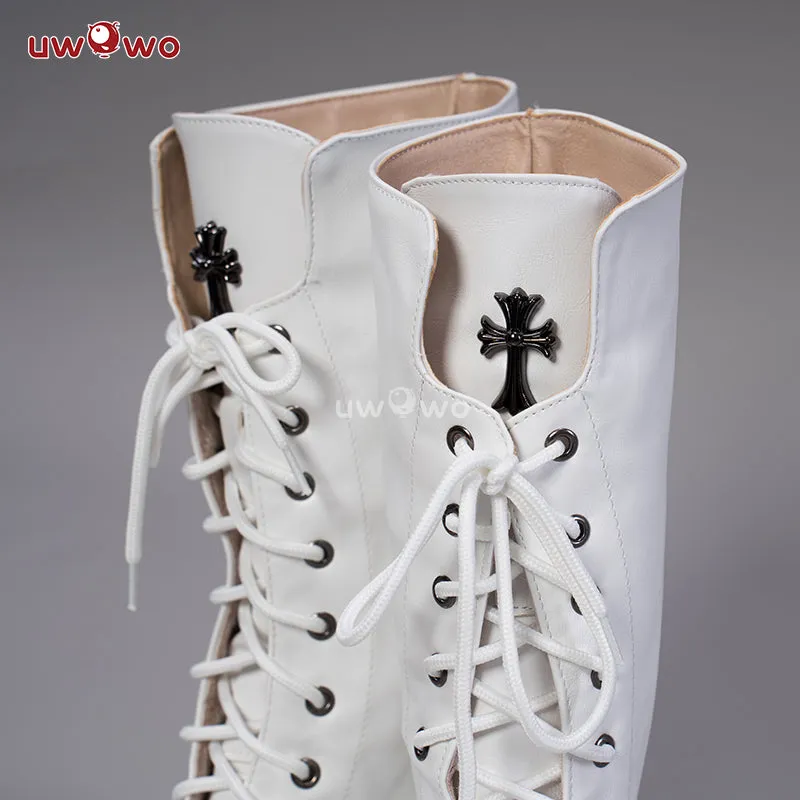 Uwowo Cosplay Shoes Tsuyuri Kanawo Costume Shoes White Boots