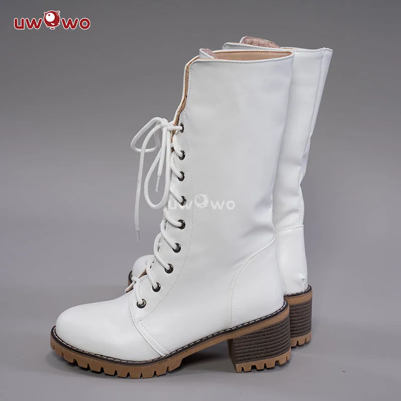 Uwowo Cosplay Shoes Tsuyuri Kanawo Costume Shoes White Boots