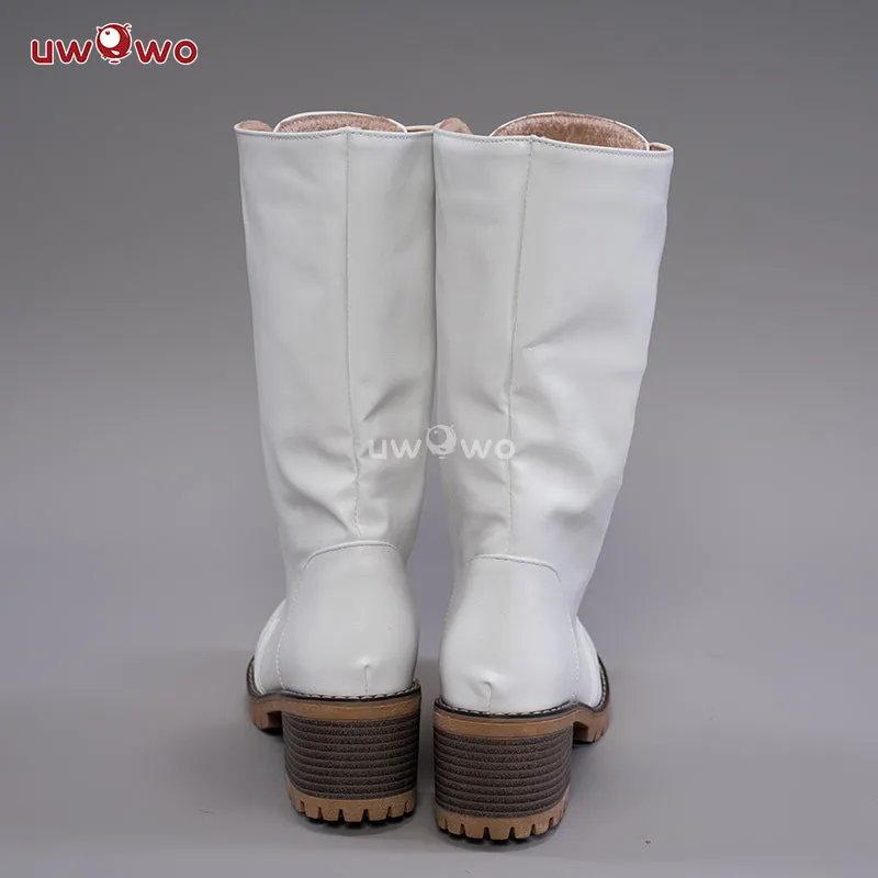 Uwowo Cosplay Shoes Tsuyuri Kanawo Costume Shoes White Boots