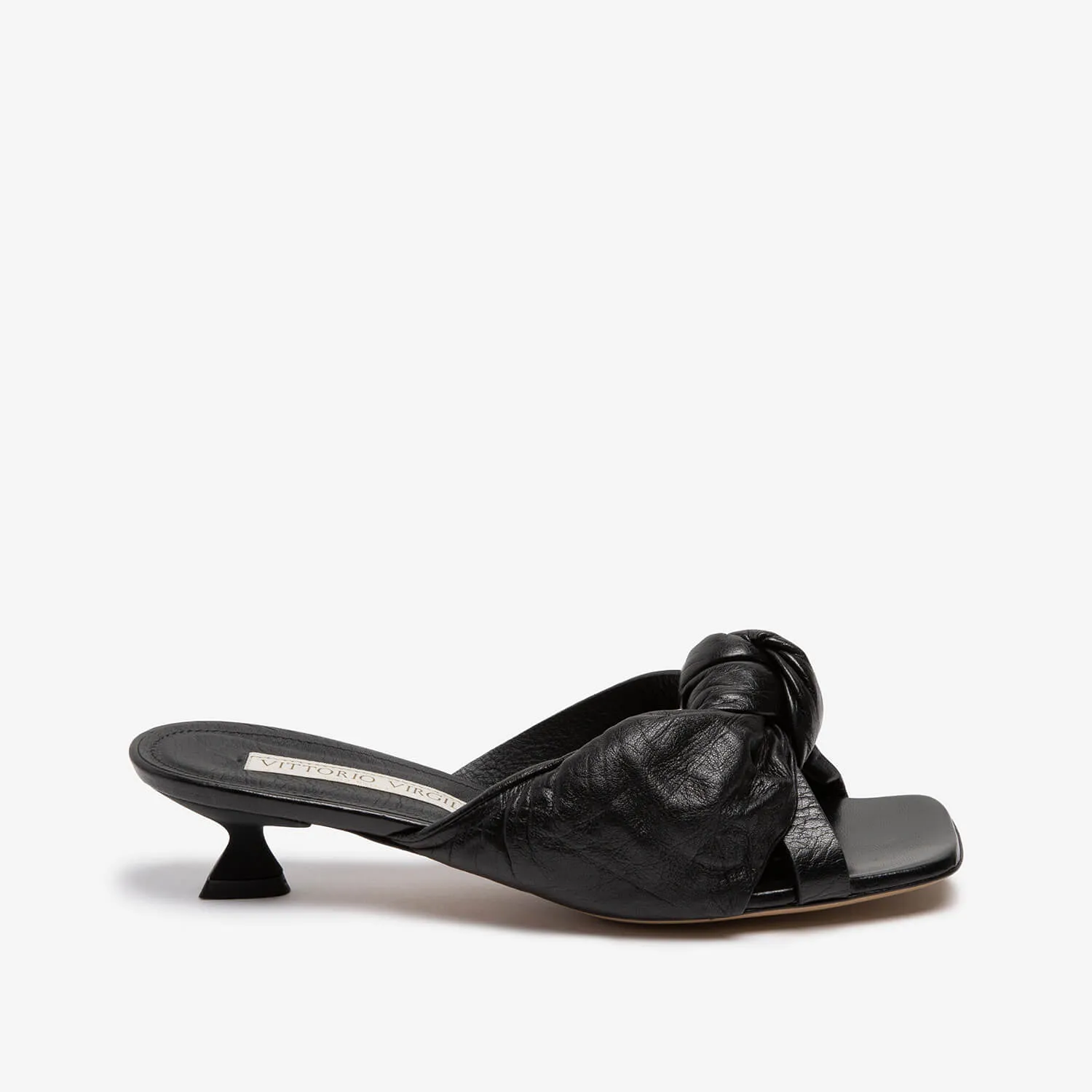 Women's tassel leather slide sandal