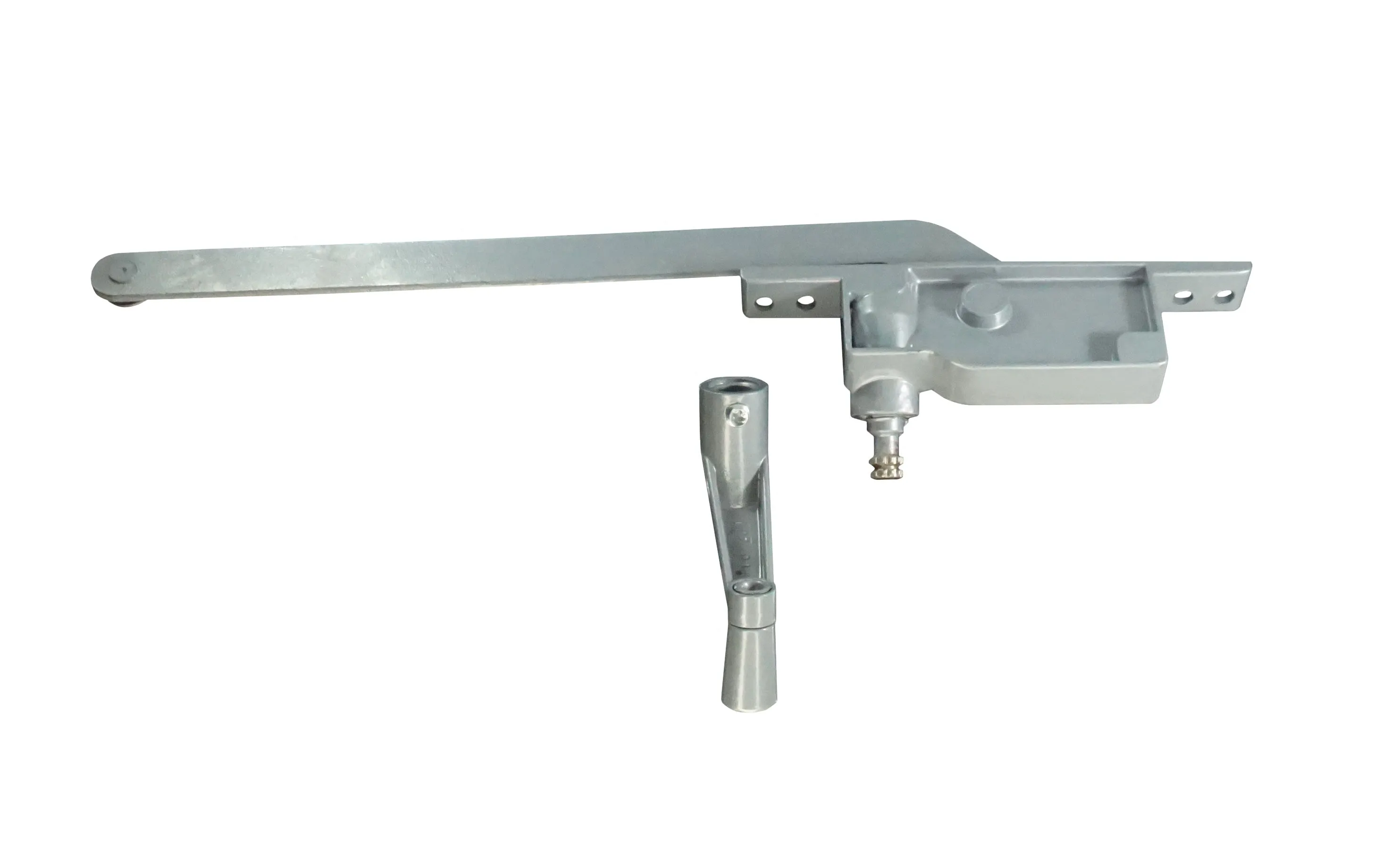 WRS 9" Left or Right Hand Single Arm Face Mounted Casement Operator and Handle Set - Aluminum