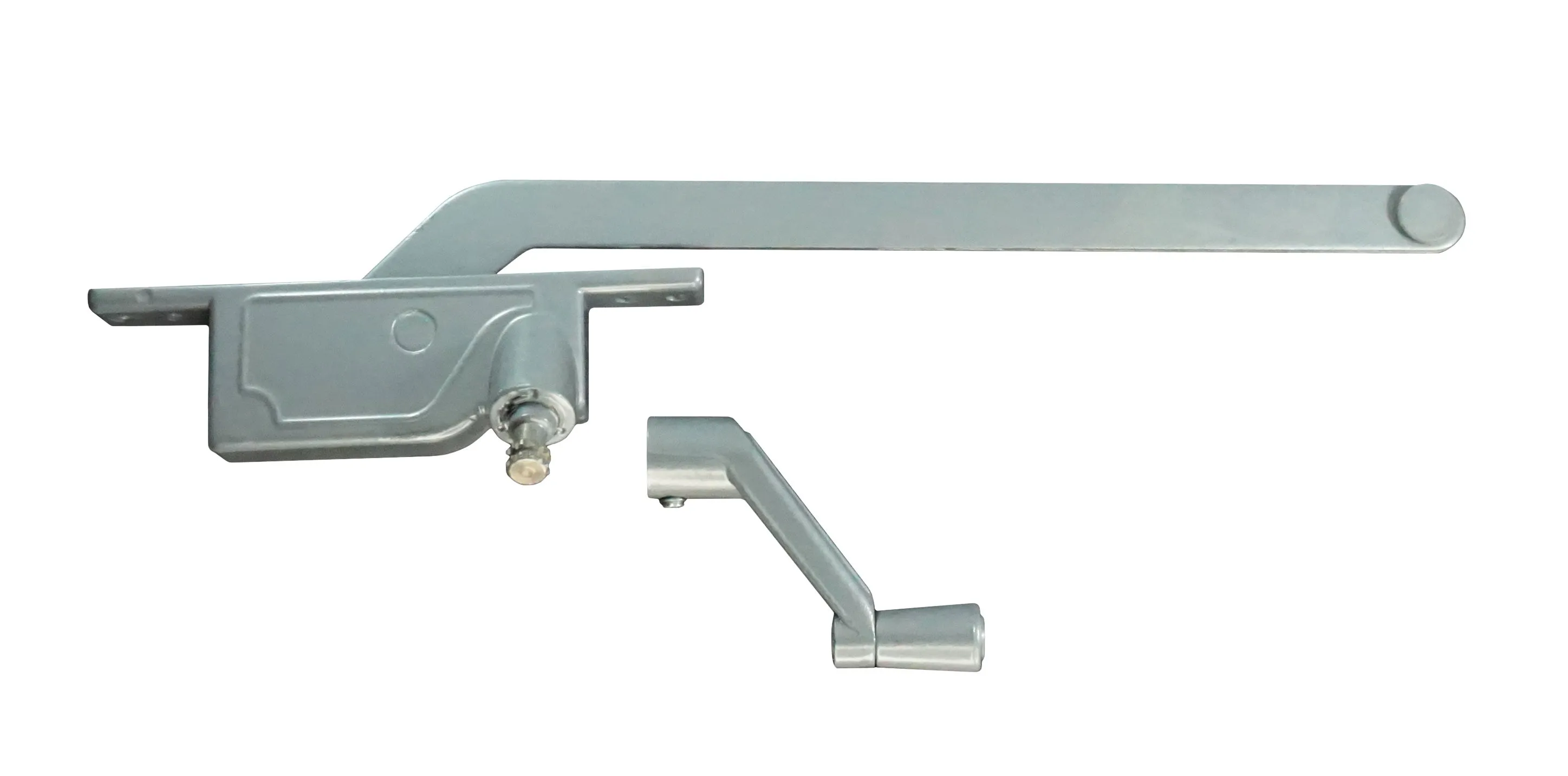 WRS 9" Left or Right Hand Single Arm Face Mounted Casement Operator and Handle Set - Aluminum